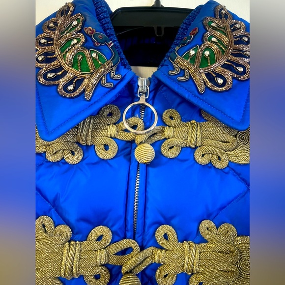 RARE Couture Runway Gucci Embellished Quilted Puffer Bomber Jacket Coat -Sz 40 - Picture 7 of 14